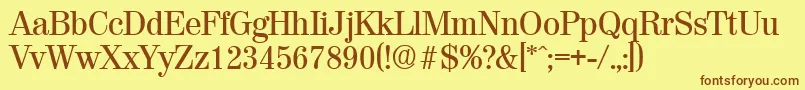 ValenciaMedium Font – Brown Fonts on Yellow Background