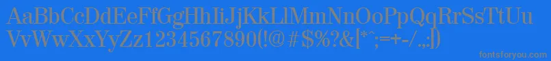 Шрифт ValenciaMedium – серые шрифты на синем фоне