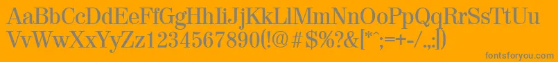 ValenciaMedium Font – Gray Fonts on Orange Background