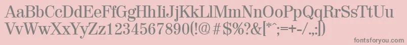 Шрифт ValenciaMedium – серые шрифты на розовом фоне