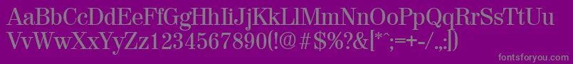 ValenciaMedium Font – Gray Fonts on Purple Background