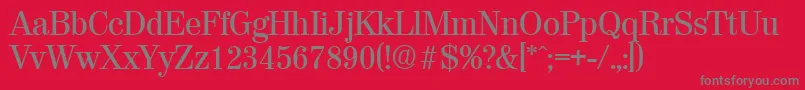 ValenciaMedium Font – Gray Fonts on Red Background