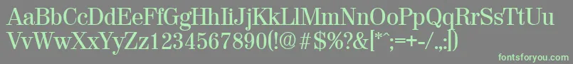 Шрифт ValenciaMedium – зелёные шрифты на сером фоне