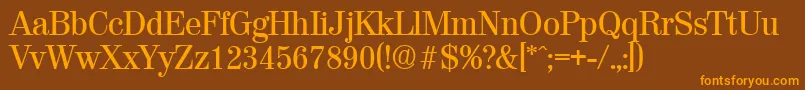 Шрифт ValenciaMedium – оранжевые шрифты на коричневом фоне