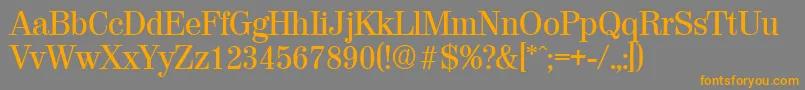 Шрифт ValenciaMedium – оранжевые шрифты на сером фоне