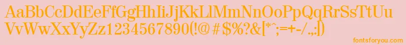 ValenciaMedium Font – Orange Fonts on Pink Background