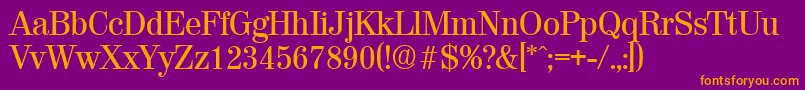ValenciaMedium Font – Orange Fonts on Purple Background