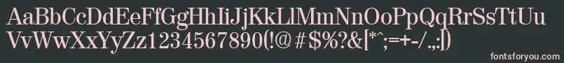 ValenciaMedium Font – Pink Fonts on Black Background