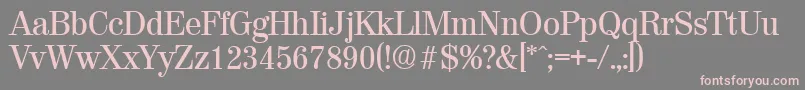 Шрифт ValenciaMedium – розовые шрифты на сером фоне