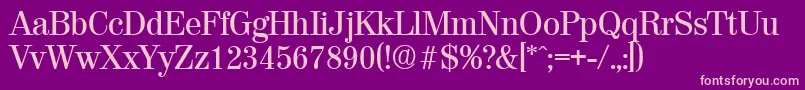 Шрифт ValenciaMedium – розовые шрифты на фиолетовом фоне