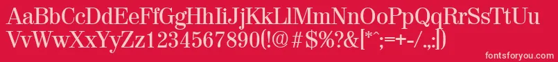 ValenciaMedium Font – Pink Fonts on Red Background