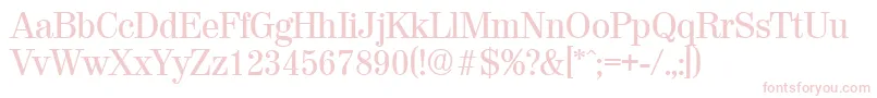 Шрифт ValenciaMedium – розовые шрифты на белом фоне