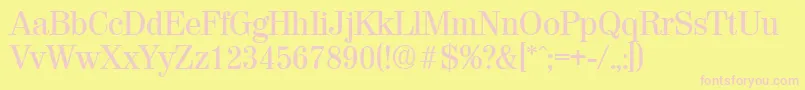 ValenciaMedium Font – Pink Fonts on Yellow Background