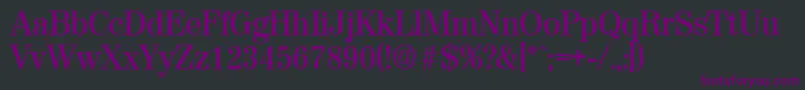 Шрифт ValenciaMedium – фиолетовые шрифты на чёрном фоне