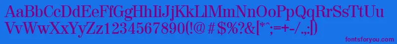 Шрифт ValenciaMedium – фиолетовые шрифты на синем фоне
