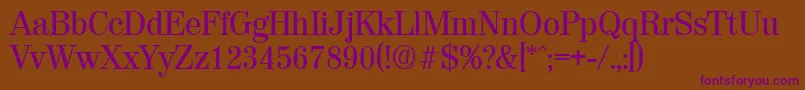 ValenciaMedium Font – Purple Fonts on Brown Background
