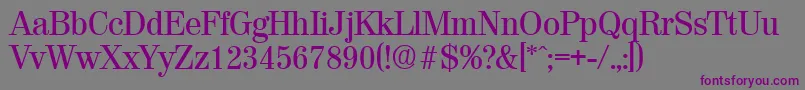 ValenciaMedium Font – Purple Fonts on Gray Background