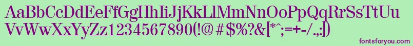 Шрифт ValenciaMedium – фиолетовые шрифты на зелёном фоне