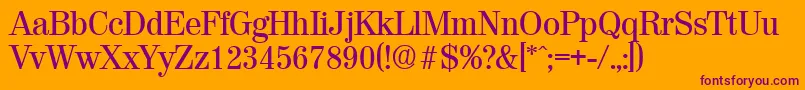 ValenciaMedium Font – Purple Fonts on Orange Background