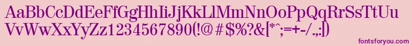 Шрифт ValenciaMedium – фиолетовые шрифты на розовом фоне
