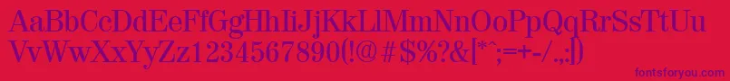 ValenciaMedium Font – Purple Fonts on Red Background