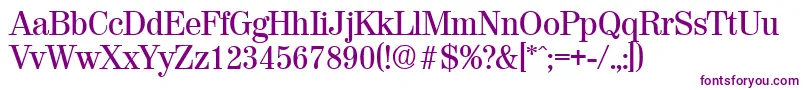 ValenciaMedium Font – Purple Fonts on White Background