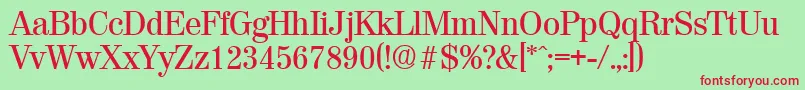 ValenciaMedium Font – Red Fonts on Green Background