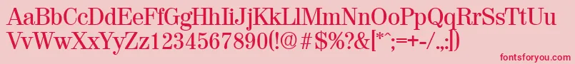 ValenciaMedium Font – Red Fonts on Pink Background