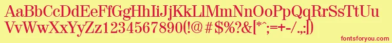 ValenciaMedium Font – Red Fonts on Yellow Background