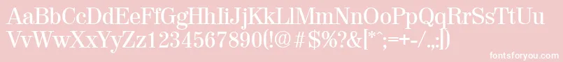 Шрифт ValenciaMedium – белые шрифты на розовом фоне