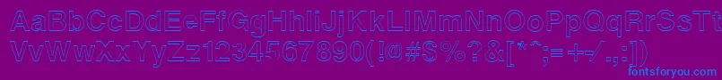 ArenaoutlineRegular Font – Blue Fonts on Purple Background