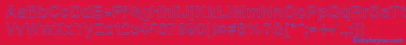 ArenaoutlineRegular Font – Blue Fonts on Red Background