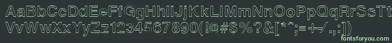 フォントArenaoutlineRegular – 黒い背景に緑の文字