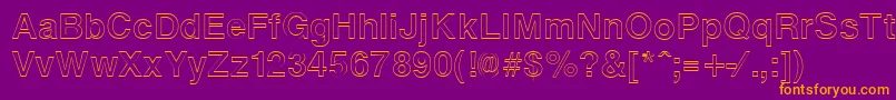 ArenaoutlineRegular Font – Orange Fonts on Purple Background