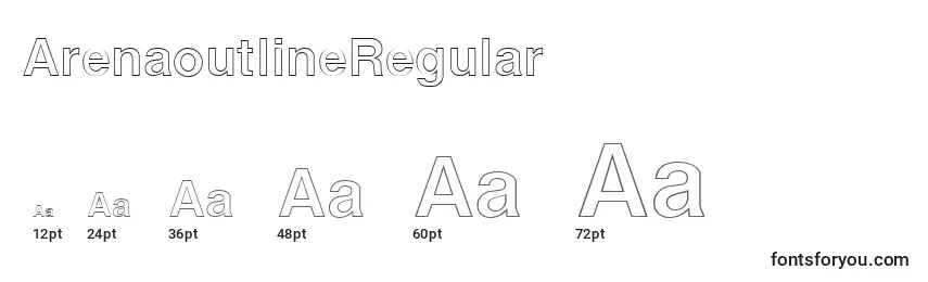 ArenaoutlineRegular Font Sizes