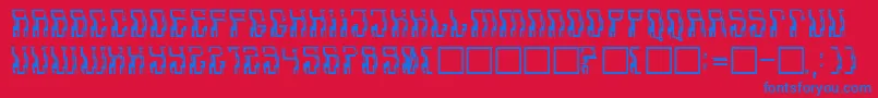 Aadavalus Font – Blue Fonts on Red Background