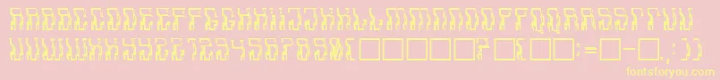 Aadavalus Font – Yellow Fonts on Pink Background