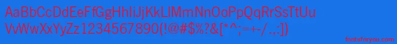 NewcastleRegular Font – Red Fonts on Blue Background