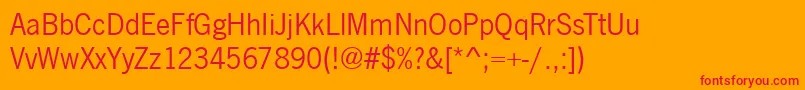 NewcastleRegular-Schriftart – Rote Schriften auf orangefarbenem Hintergrund