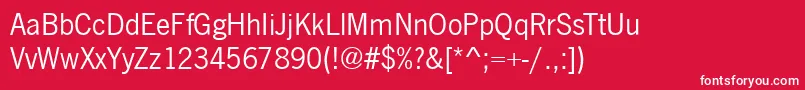 NewcastleRegular Font – White Fonts on Red Background