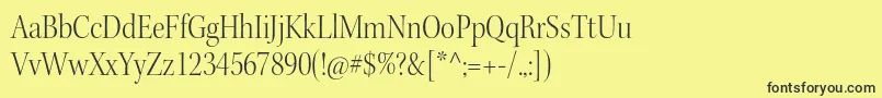 KeplerstdLightscndisp Font – Black Fonts on Yellow Background