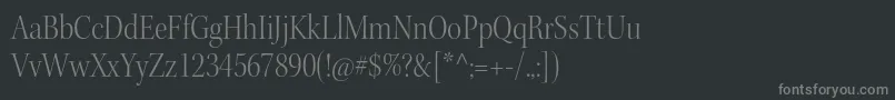 KeplerstdLightscndisp Font – Gray Fonts on Black Background