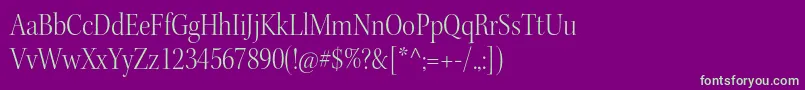 KeplerstdLightscndisp Font – Green Fonts on Purple Background