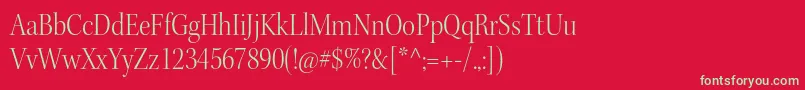 フォントKeplerstdLightscndisp – 赤い背景に緑の文字