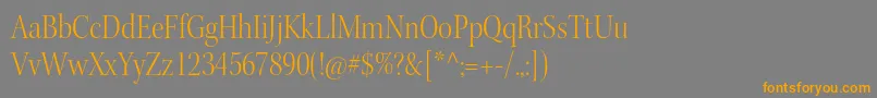 KeplerstdLightscndisp Font – Orange Fonts on Gray Background