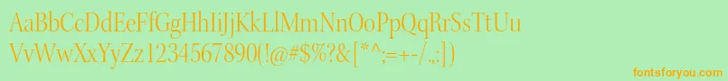 KeplerstdLightscndisp Font – Orange Fonts on Green Background