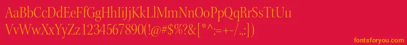 KeplerstdLightscndisp Font – Orange Fonts on Red Background
