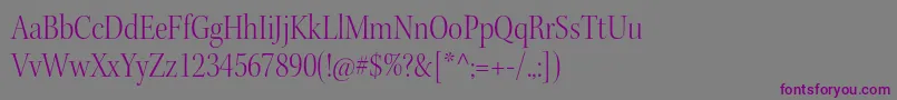 KeplerstdLightscndisp Font – Purple Fonts on Gray Background