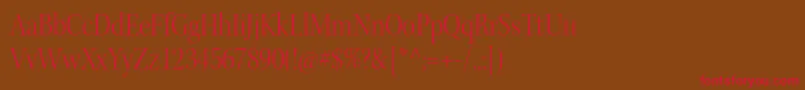 KeplerstdLightscndisp Font – Red Fonts on Brown Background