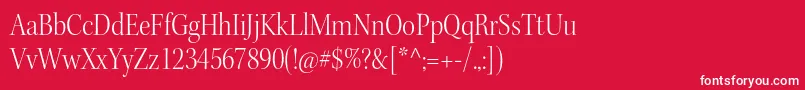 フォントKeplerstdLightscndisp – 赤い背景に白い文字